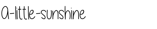 A little sunshine Regular.ttf