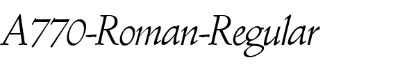 A770-Roman Regular.ttf