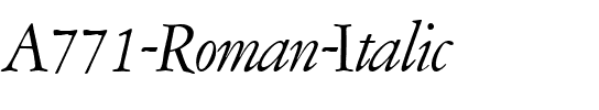 A771-Roman Italic.ttf