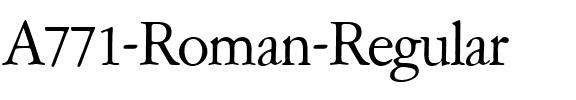 A771-Roman Regular.ttf