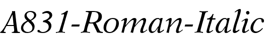 A831-Roman Italic.ttf