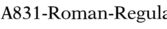A831-Roman Regular.ttf