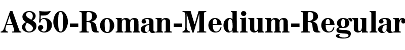 A850-Roman-Medium Regular.ttf