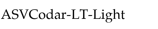 ASVCodar LT Light Regular.ttf