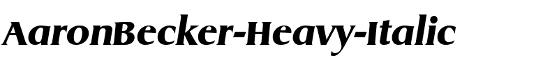 AaronBecker-Heavy Italic.ttf