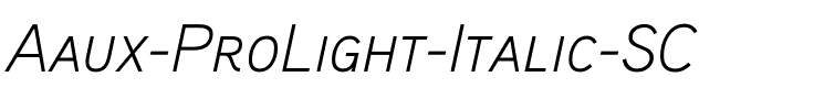 Aaux ProLight Italic SC Regular.ttf