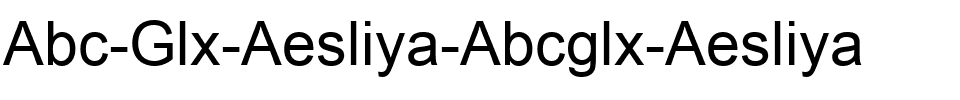 Abc (Glx) Aesliya Abc(glx) Aesliya.ttf