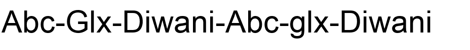 Abc (Glx) Diwani Abc (glx) Diwani.ttf