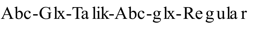 Abc (Glx) Talik Abc (glx) Regular.ttf