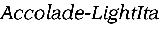 Accolade-LightIta Regular.ttf