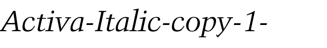 Activa-Italic Regular.ttf