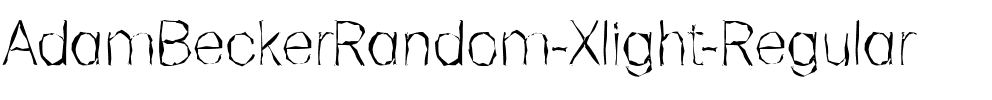AdamBeckerRandom-Xlight Regular.ttf