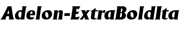 Adelon-ExtraBoldIta Regular.ttf