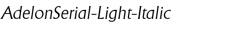 AdelonSerial-Light Italic.ttf