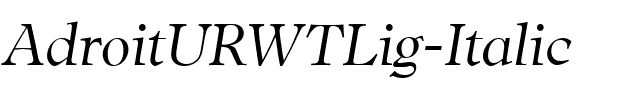 AdroitURWTLig Italic.ttf