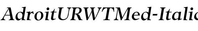 AdroitURWTMed Italic.ttf