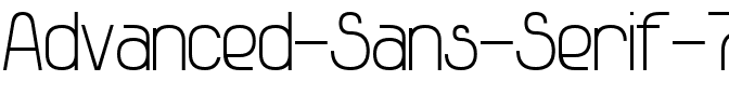 Advanced Sans Serif 7 Normal.ttf