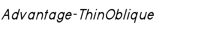 Advantage ThinOblique.ttf