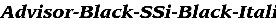 Advisor Black SSi Black Italic.ttf
