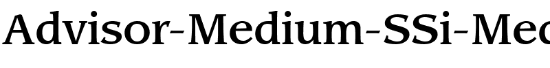 Advisor Medium SSi Medium.ttf