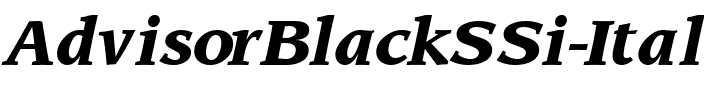 AdvisorBlackSSi Italic.ttf