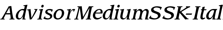 AdvisorMediumSSK Italic.ttf