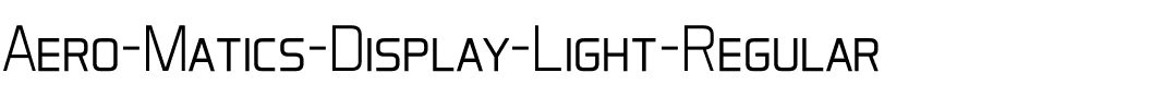 Aero Matics Display Light Regular.ttf