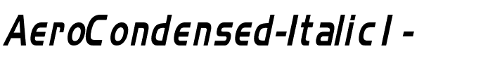 AeroCondensed Italic.ttf