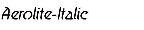 Aerolite Italic Regular.ttf