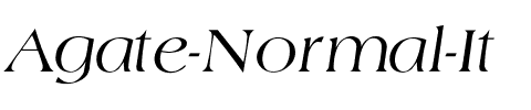Agate-Normal-It Regular.ttf