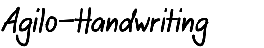 Agilo Handwriting Regular.ttf
