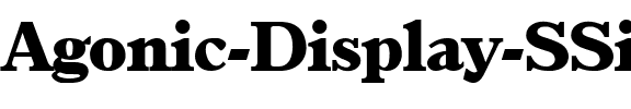 Agonic Display SSi Regular.ttf