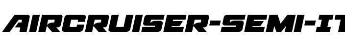 Aircruiser Semi-Italic Semi-Italic.ttf