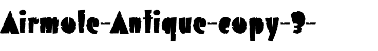 Airmole Antique Regular.ttf