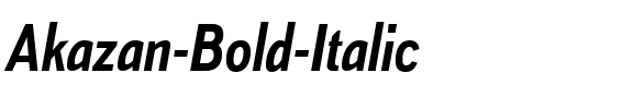 Akazan Bold Italic.ttf