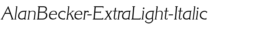 AlanBecker-ExtraLight Italic.ttf