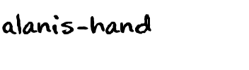 Alanis Hand Normal.ttf
