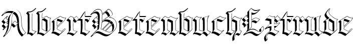 AlbertBetenbuchExtrude Regular.ttf