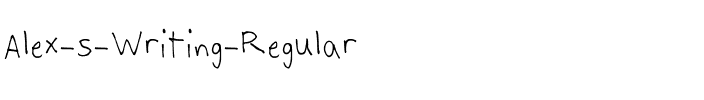 Alex's Writing Regular.ttf