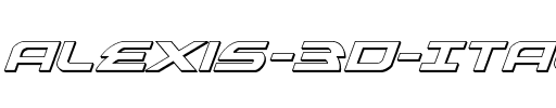 Alexis 3D Italic Italic.ttf