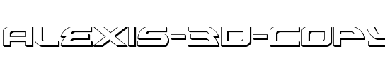 Alexis 3D Regular.ttf