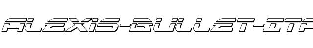 Alexis Bullet Italic Italic.ttf