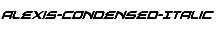 Alexis Condensed Italic Condensed Italic.ttf