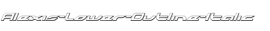 Alexis Lower Outline Italic Lower Outline Italic.ttf