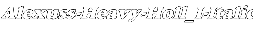 Alexuss Heavy Holl_I Italic.ttf