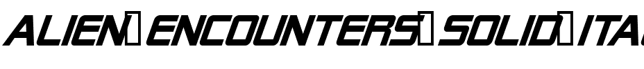 Alien Encounters Solid Italic.ttf