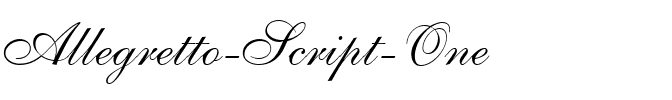 Allegretto Script One Regular.ttf