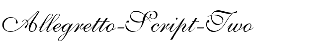 Allegretto Script Two Regular.ttf