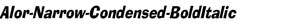 Alor Narrow Condensed BoldItalic.ttf