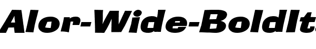 Alor Wide BoldItalic.ttf